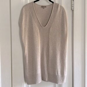 Lilla P Tan Camel Cap Sleeve Tunic Sweater Size Small